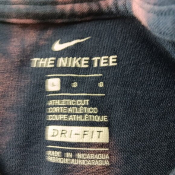 Penn State University T Shirt L Nike Tee Dri Fit Bleach Dye Blue Purple Athletic - Picture 8 of 10